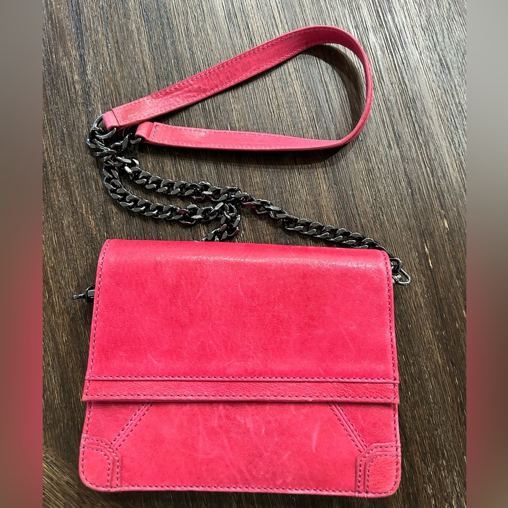 Alice + Olivia Pink Leather Crossbody Bag